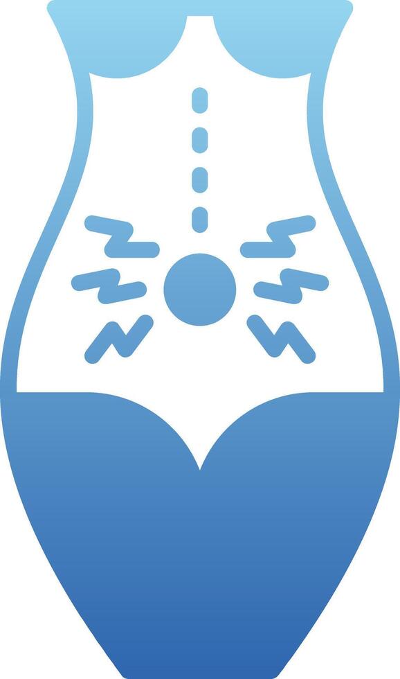 Belly Pain Glyph Gradient Icon vector