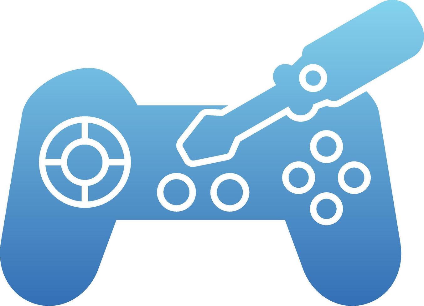 Joystick Repair Glyph Gradient Icon vector