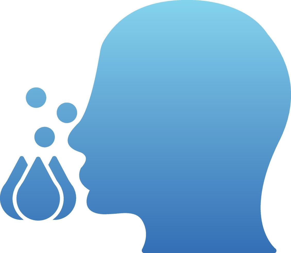 Pollen Allergy Glyph Gradient Icon vector