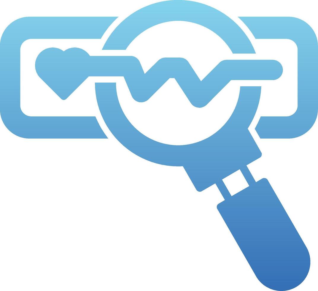 Heart Rate Observation Glyph Gradient Icon vector
