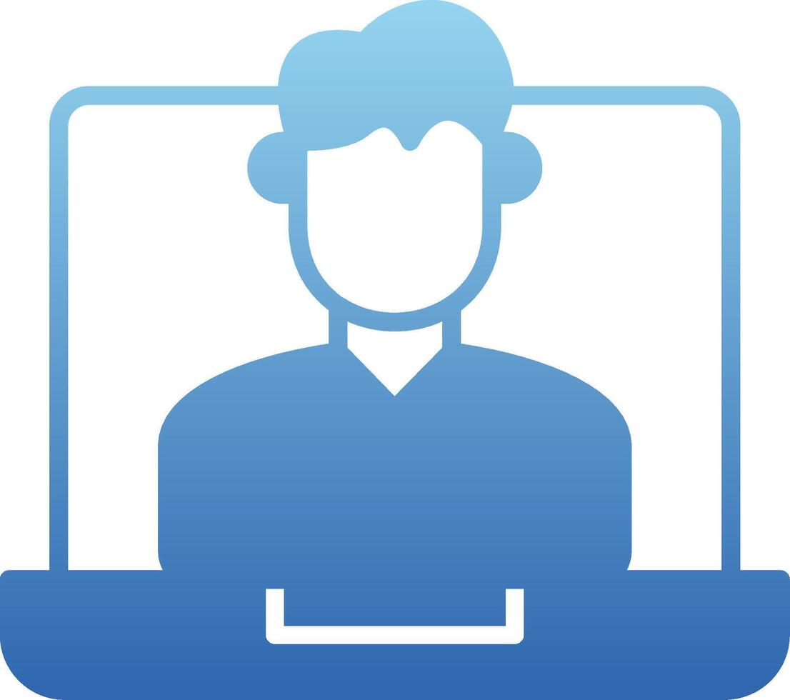 OnGlyph Gradient Coach Glyph Gradient Icon vector
