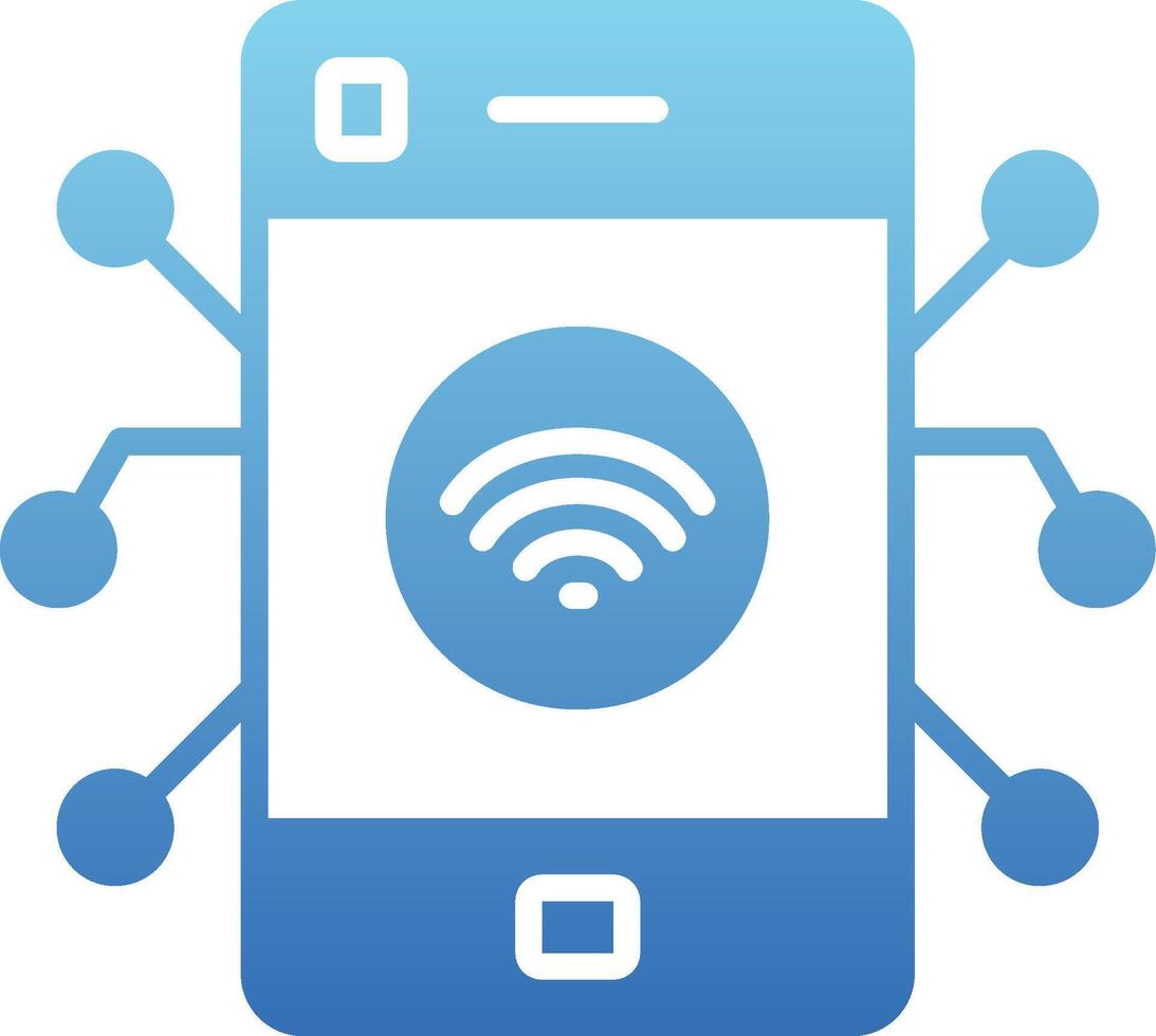 Iot Glyph Gradient Icon vector