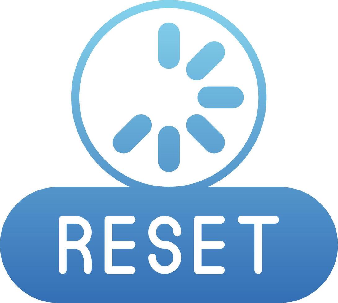 Reset Glyph Gradient Icon vector