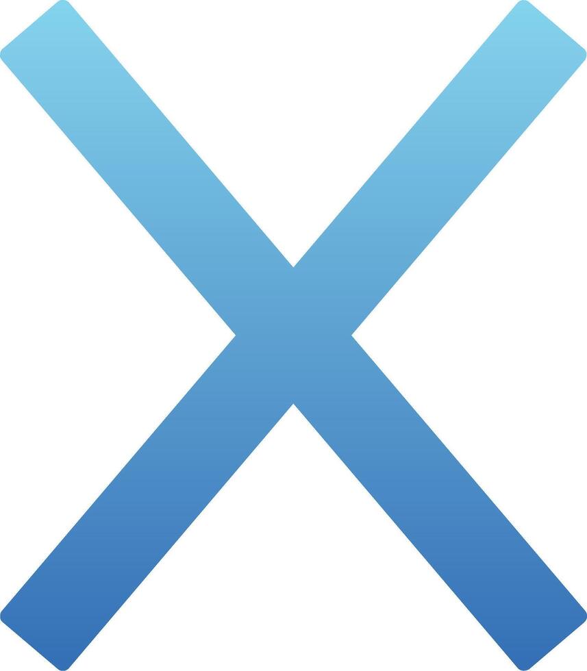 Capital X Icon vector