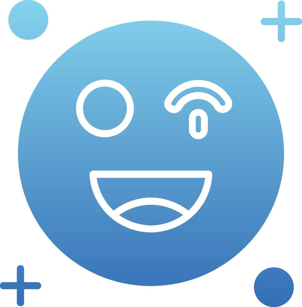Wink Glyph Gradient Icon vector