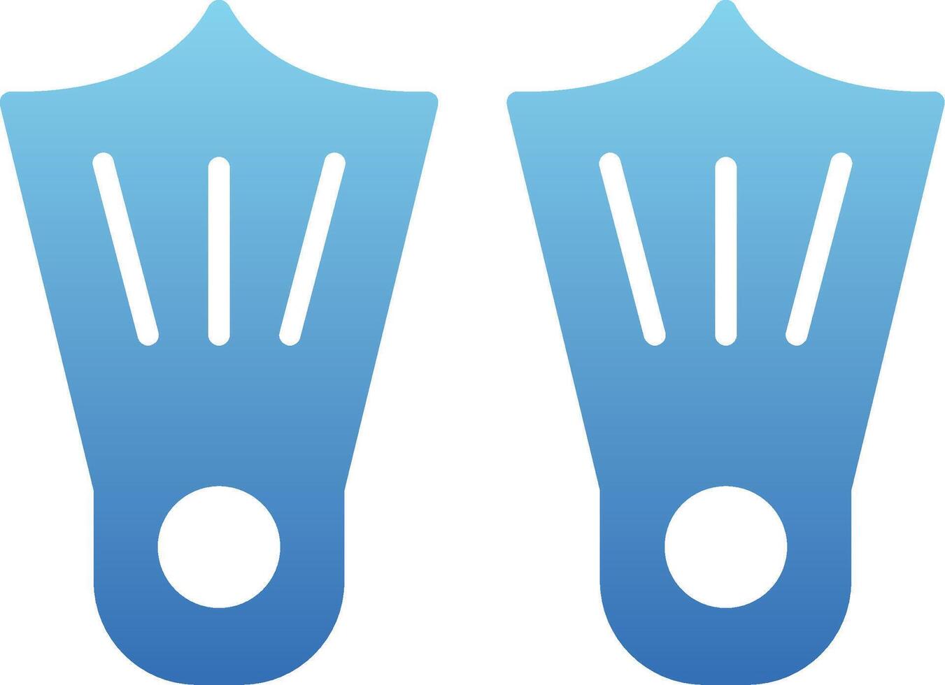 Swimming Fins Glyph Gradient Icon vector