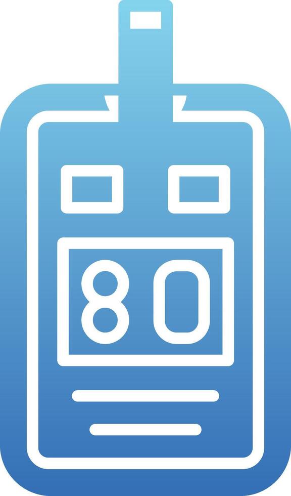 Glucose Meter Glyph Gradient Icon vector