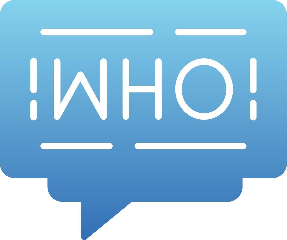 Who Glyph Gradient Icon vector