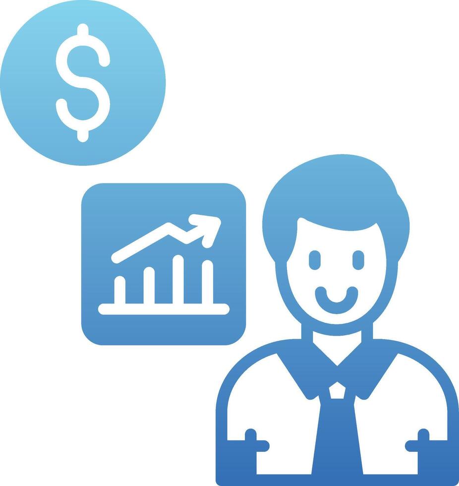 Business Impact Glyph Gradient Icon vector