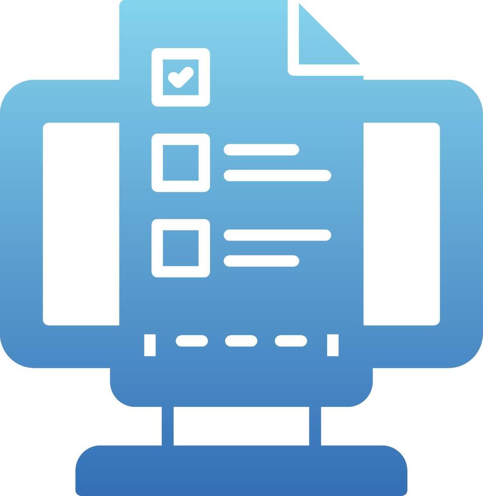 Brief Glyph Gradient Icon vector