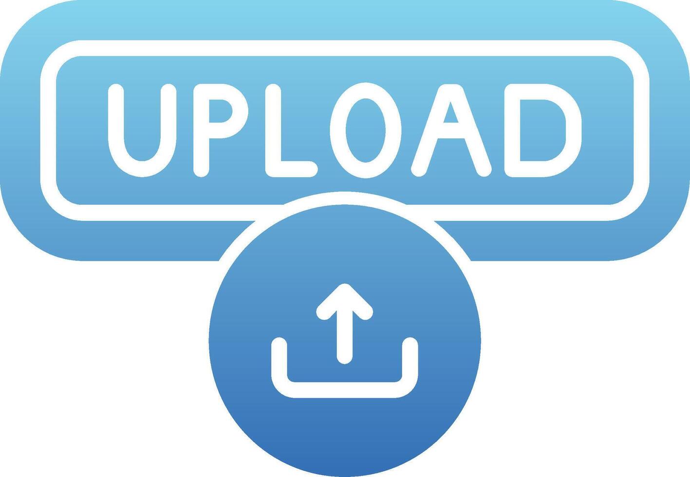 Upload Glyph Gradient Icon vector