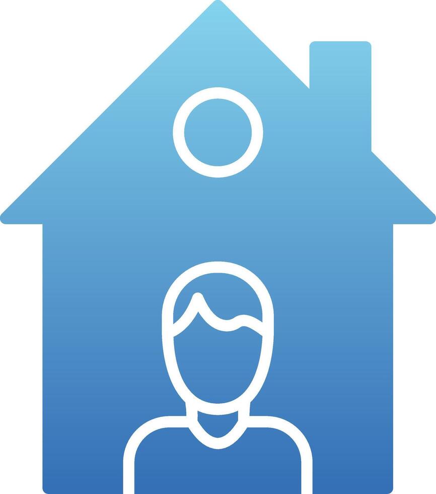 Isolation Glyph Gradient Icon vector