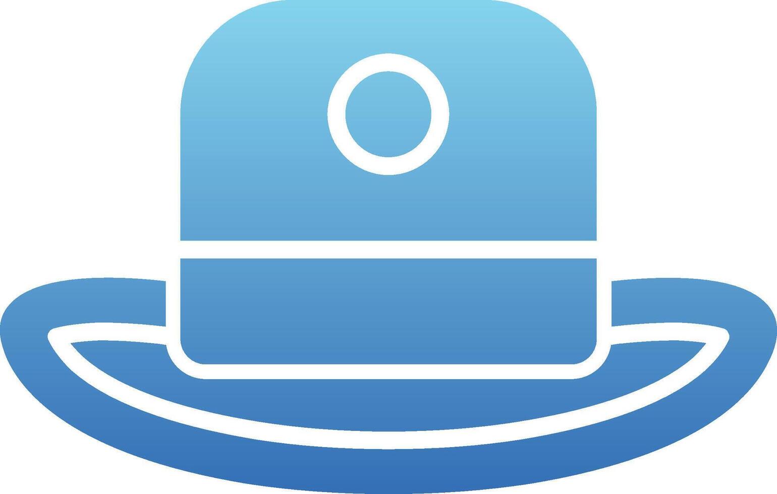 Cowboy Hat Glyph Gradient Icon vector
