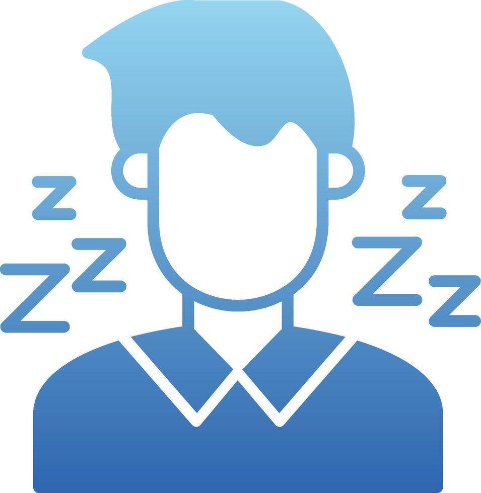 Tiredness Glyph Gradient Icon vector
