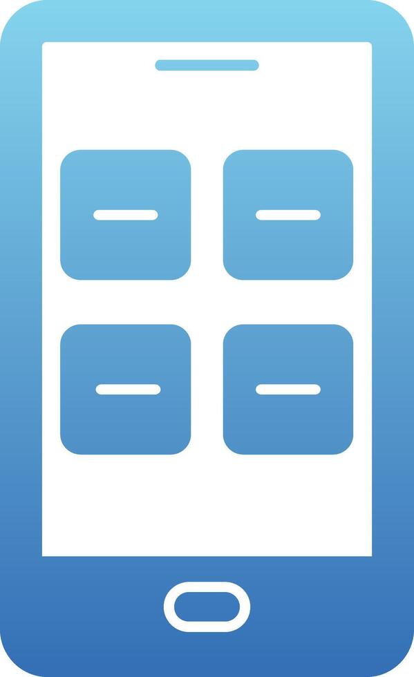 Mobile Phone Glyph Gradient Icon vector