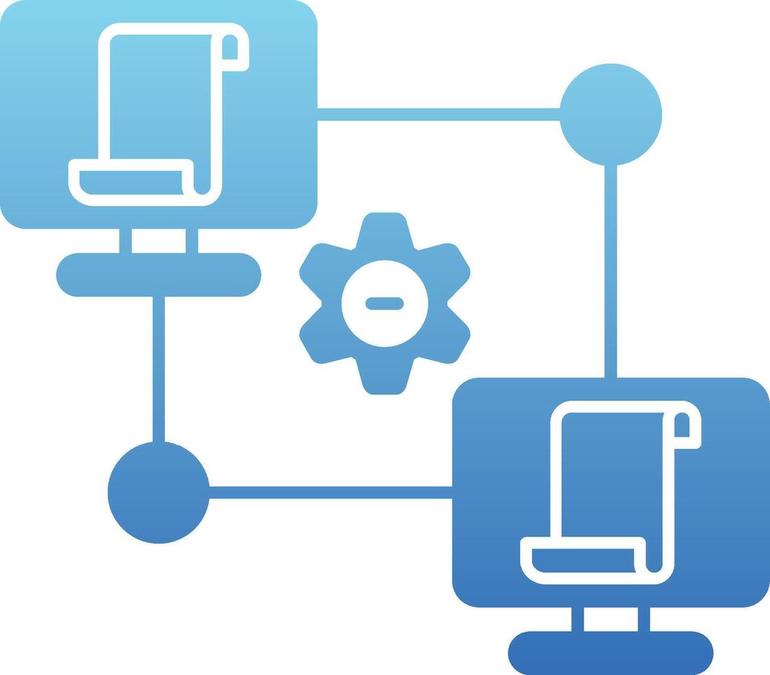 Data Remote Access Glyph Gradient Icon vector