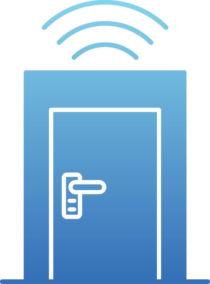 Smart Door Glyph Gradient Icon vector