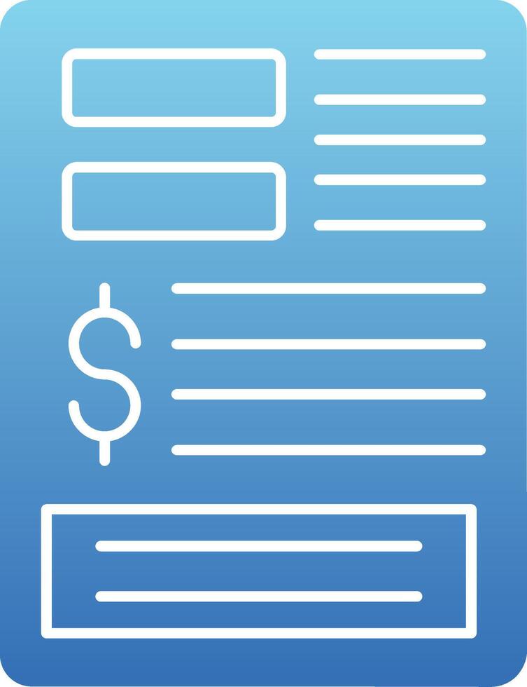 Bills Glyph Gradient Icon vector