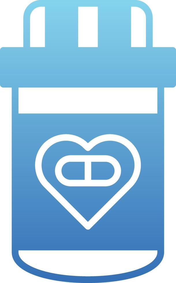 Heart Medicine Glyph Gradient Icon vector
