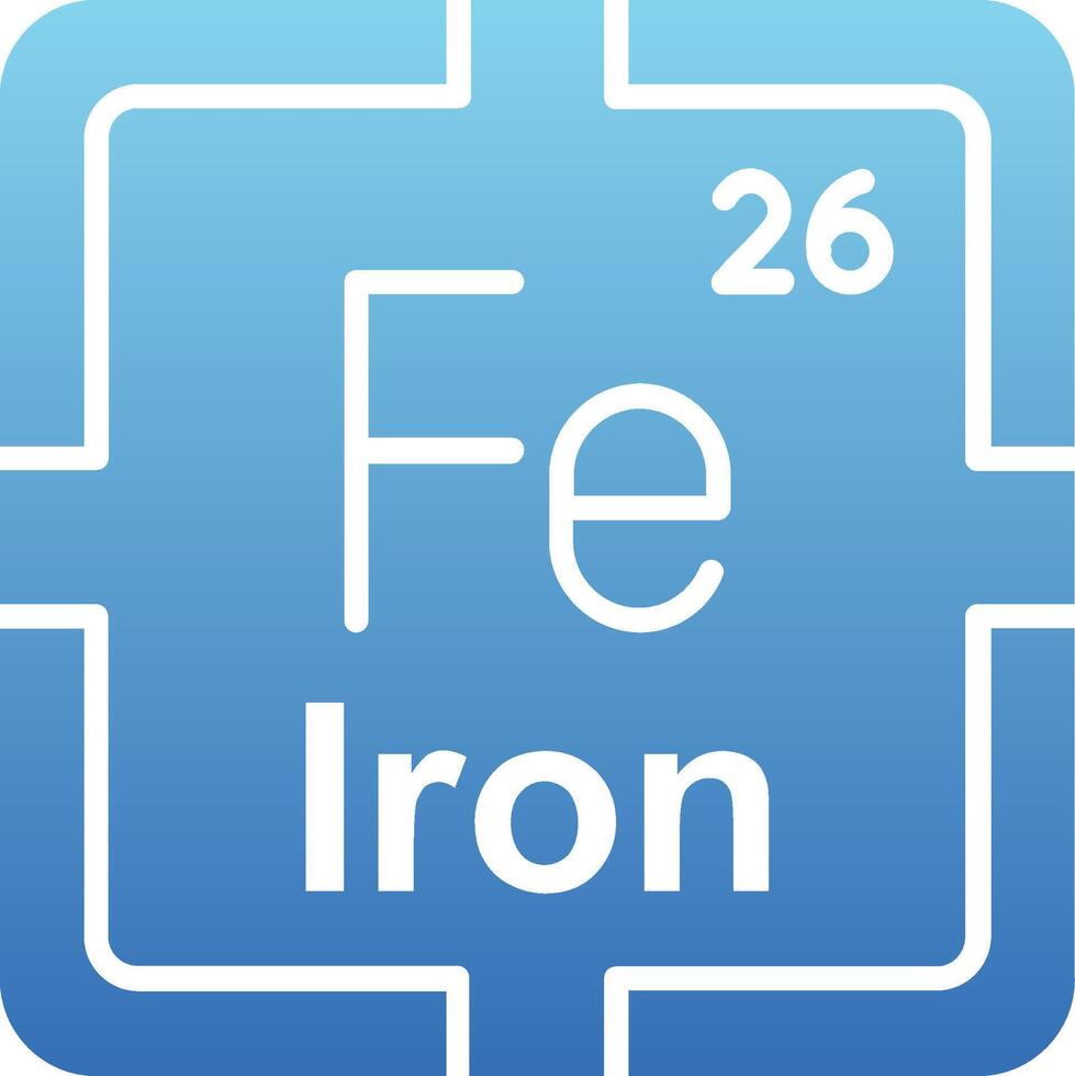 Iron Glyph Gradient Icon vector