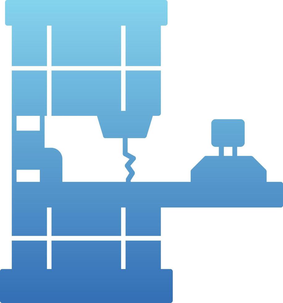 Band Saw Glyph Gradient Icon vector