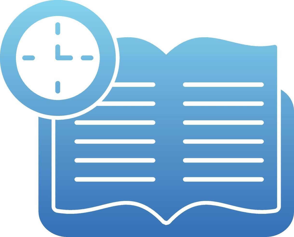 Continuous Learning Glyph Gradient Icon vector