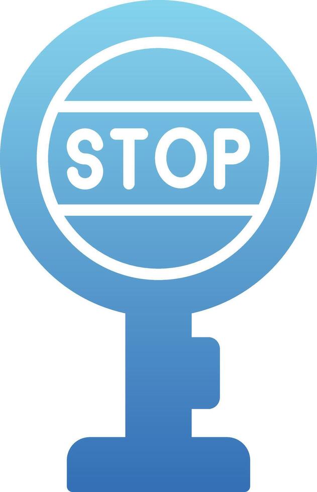 Stop Sign Board Glyph Gradient Icon vector
