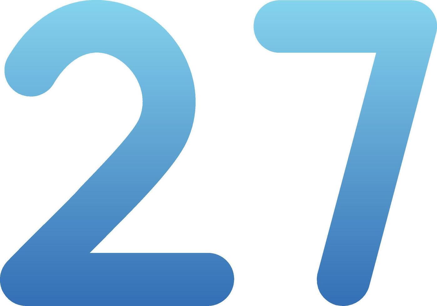 Twenty seven Glyph Gradient Icon vector