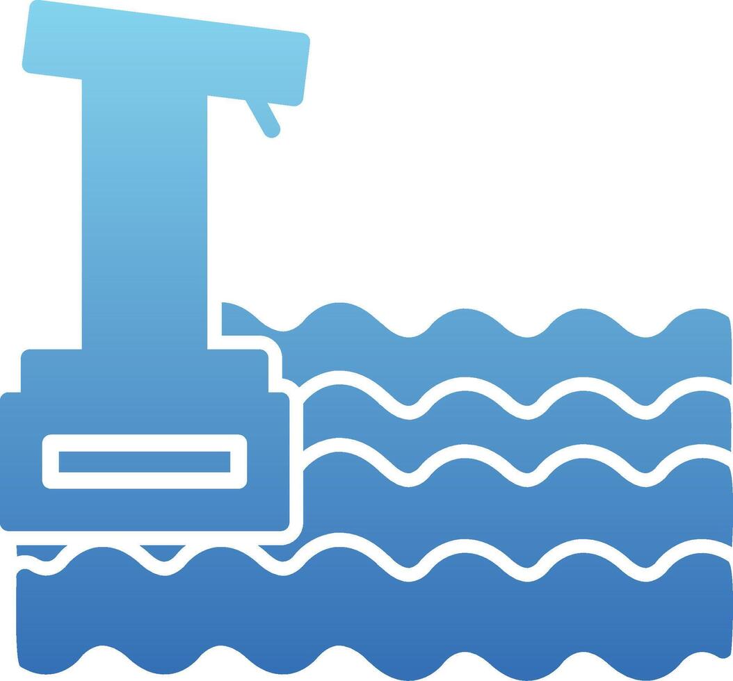 Diving Board Glyph Gradient Icon vector
