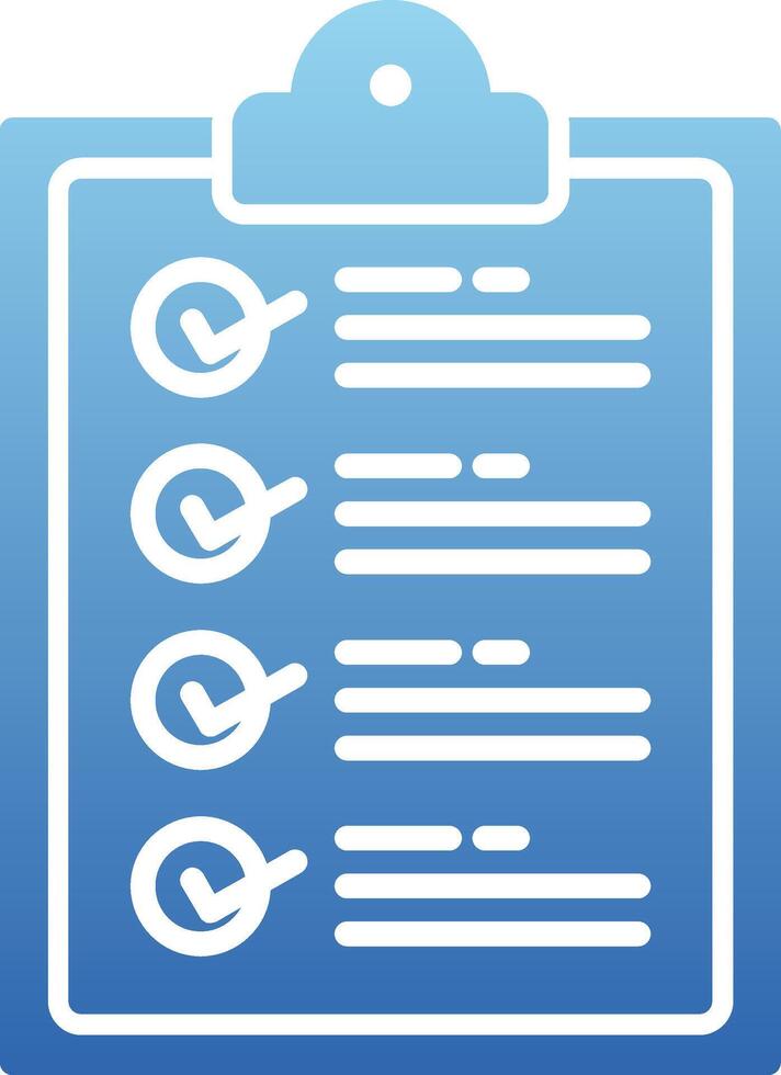 Checklist Glyph Gradient Icon vector