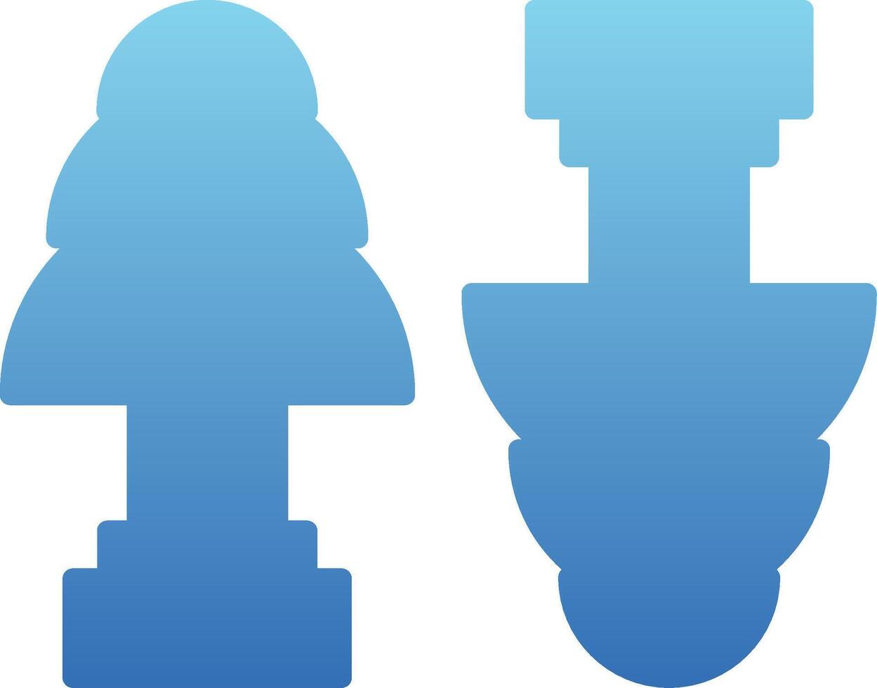 Ear Plug Glyph Gradient Icon vector