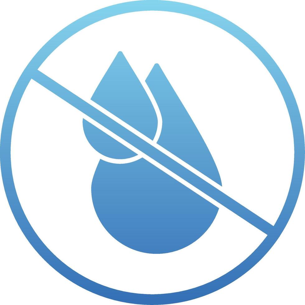No Potable Glyph Gradient Icon vector