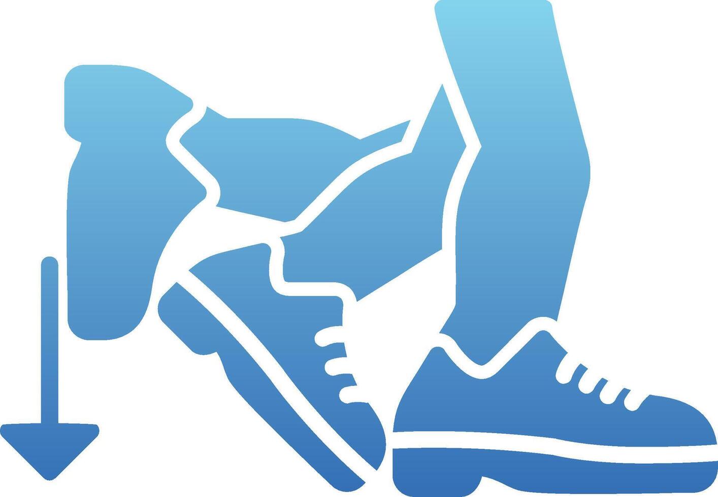 Toe Beat Glyph Gradient Icon vector