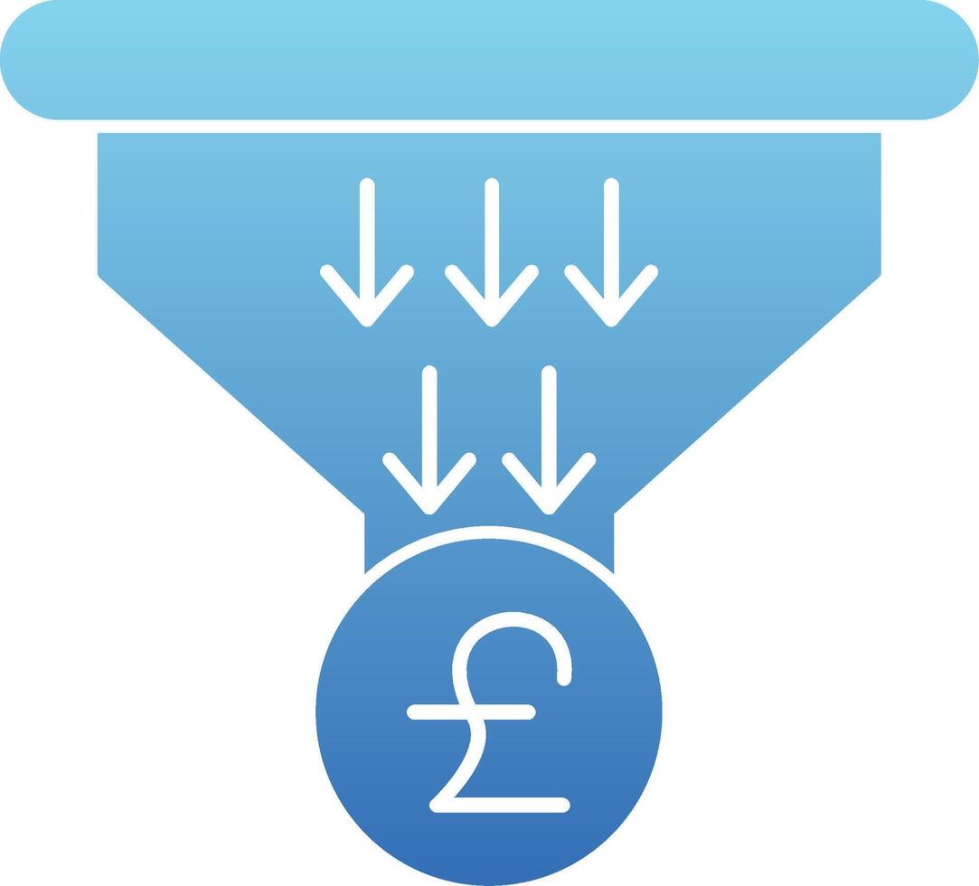 Sales PipeGlyph Gradient Glyph Gradient Icon vector