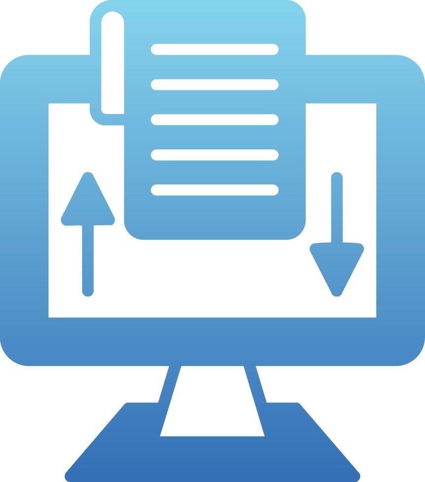 Digitalization Glyph Gradient Icon vector