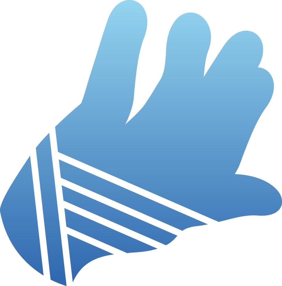 Hand Injury Glyph Gradient Icon vector