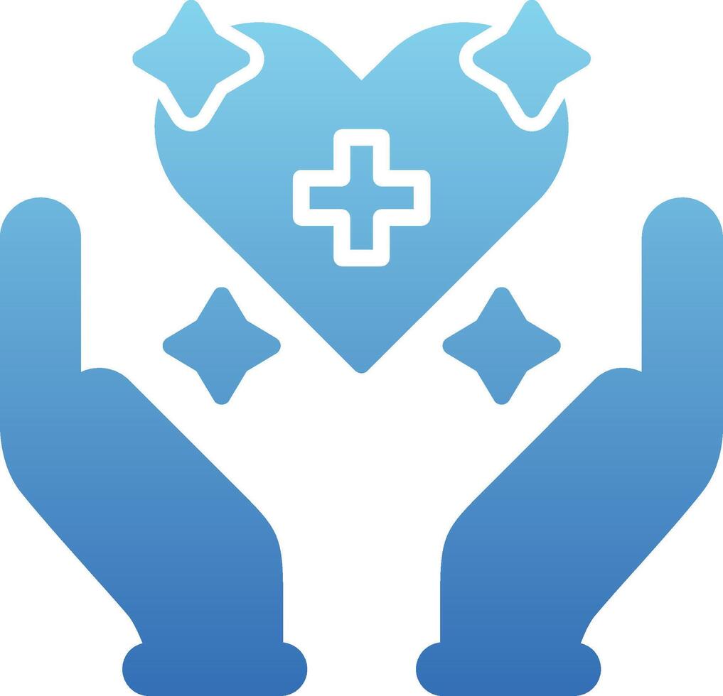 Self Consciousness Glyph Gradient Icon vector