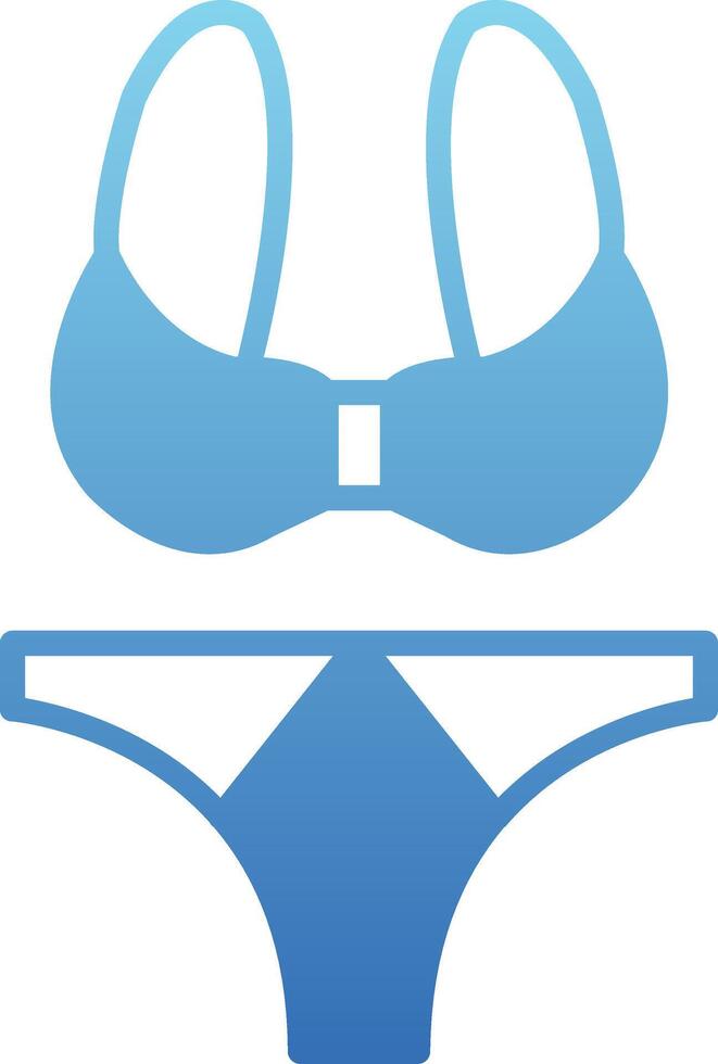 Swimsuit Glyph Gradient Icon vector