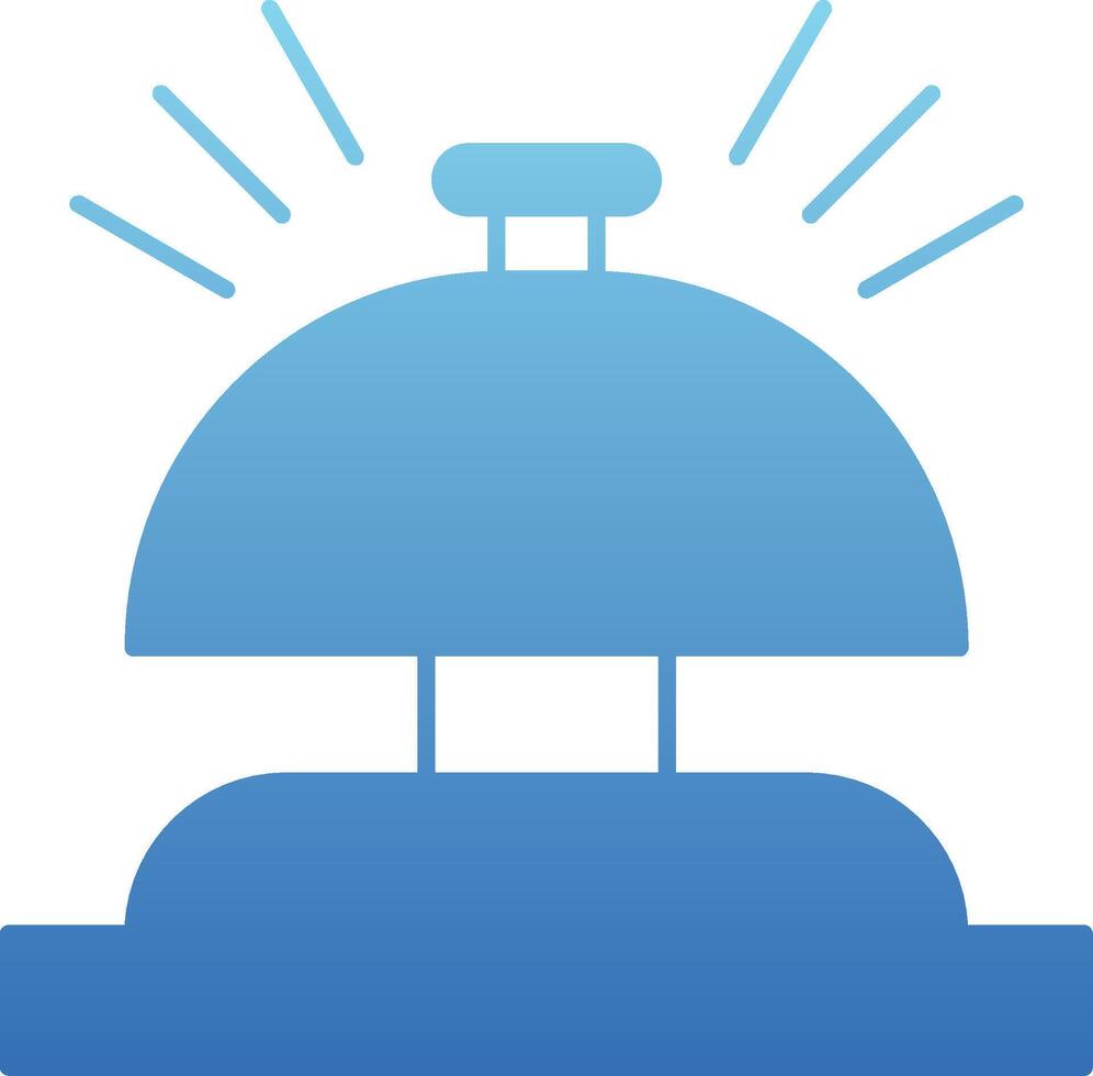 Desk Bell Glyph Gradient Icon vector