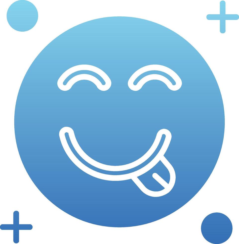 Tongue Glyph Gradient Icon vector