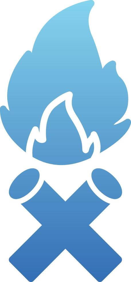 Fire Glyph Gradient Icon vector