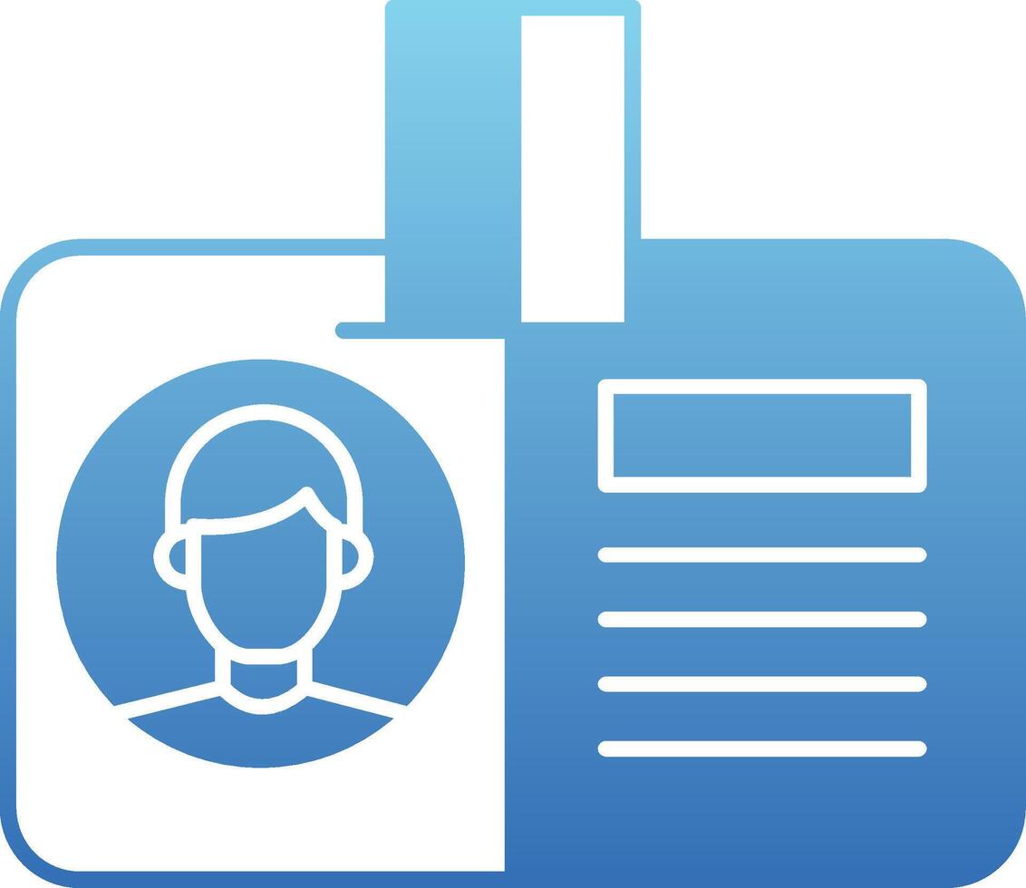Id Card Glyph Gradient Icon vector