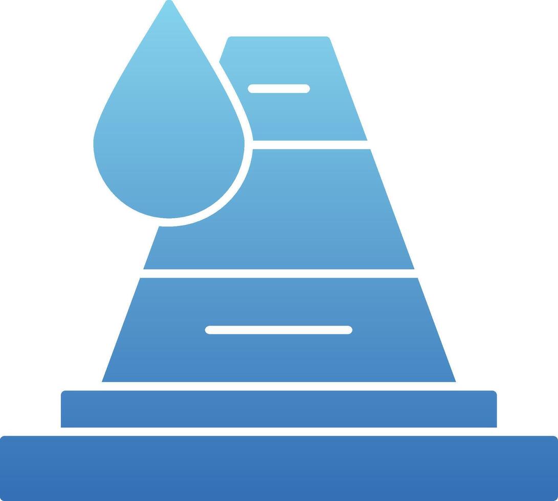 Traffic Cone Glyph Gradient Icon vector