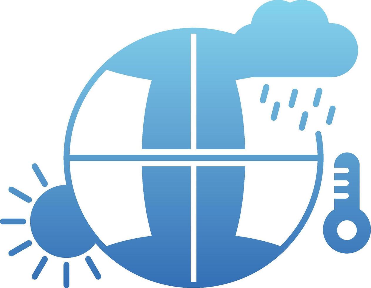 Climate Change Glyph Gradient Icon vector
