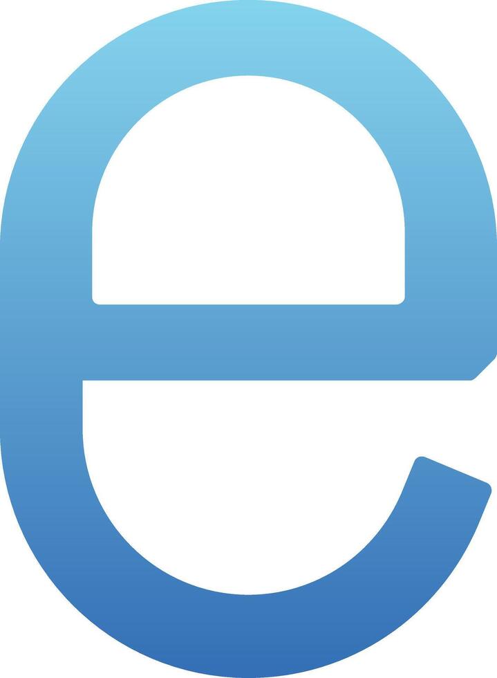 Small e Icon vector