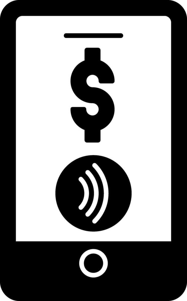 Tap To Pay Glyph Gradient Icon vector