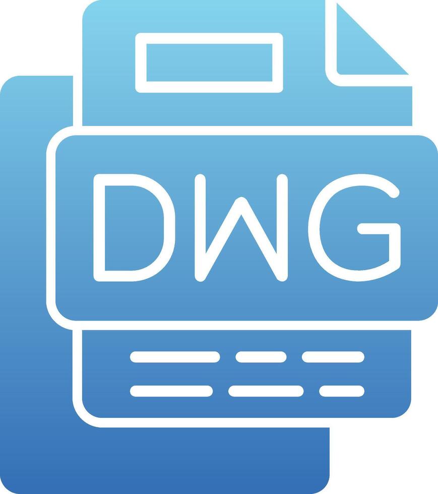 DWG File Glyph Gradient Icon vector