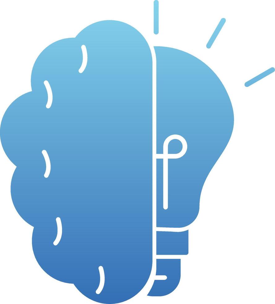 Brainstroming Glyph Gradient Icon vector