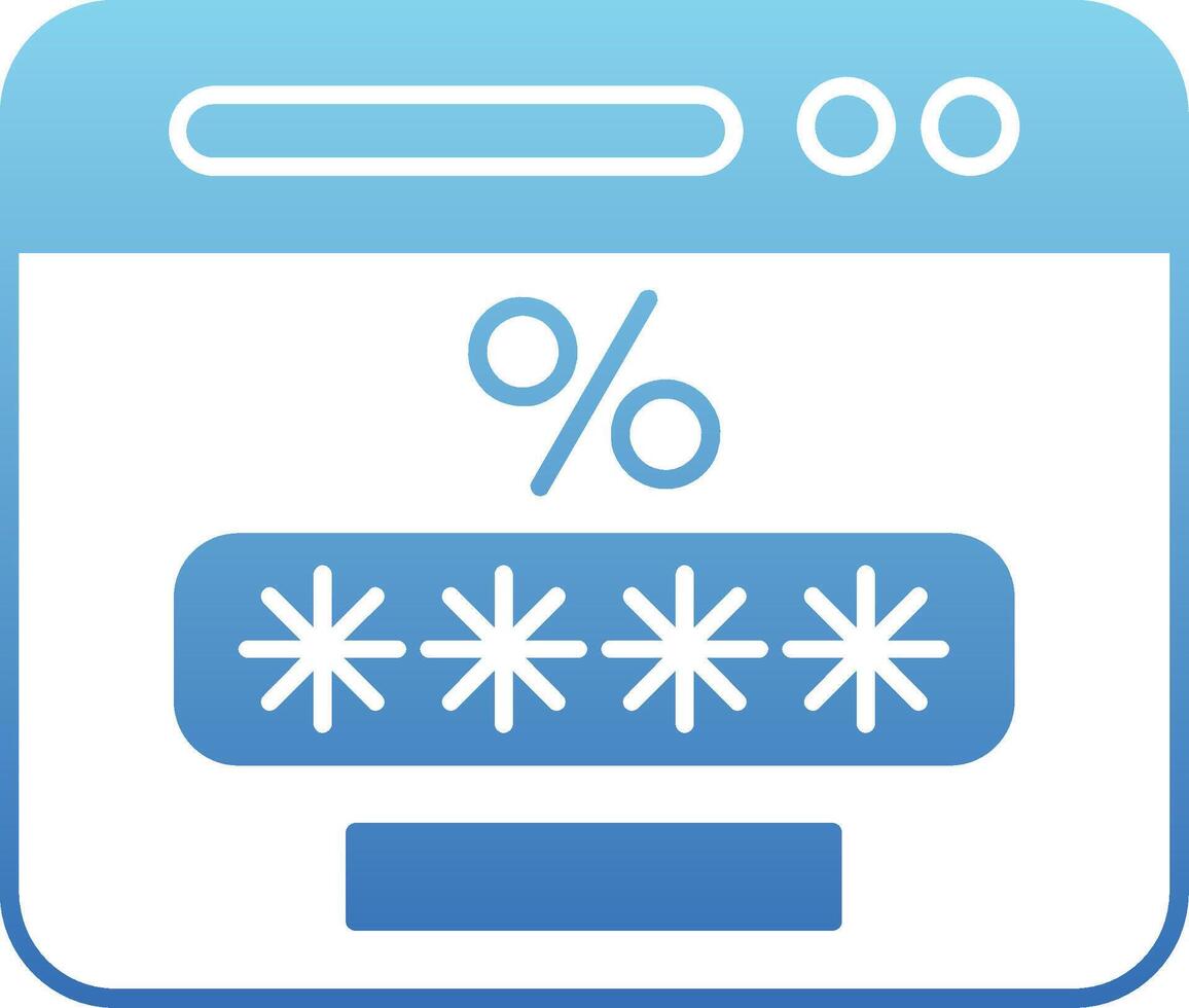 Promo Code Glyph Gradient Icon vector