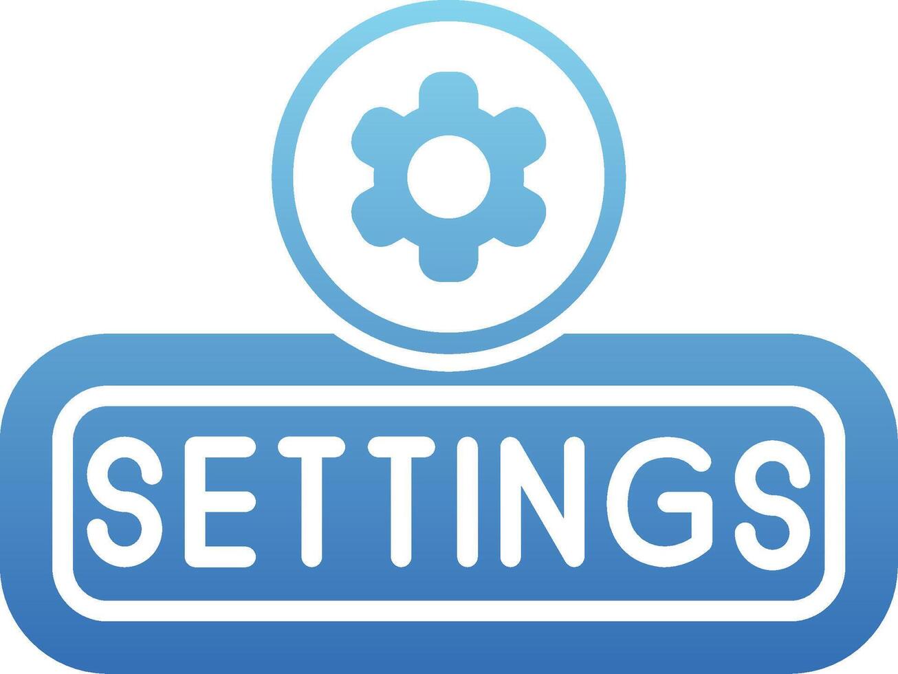Setting Glyph Gradient Icon vector